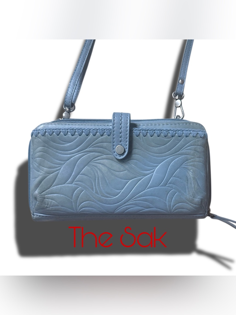 The Sak Light Blue Smartphone Crossbody